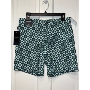 Murano Mens Shape of Water Geometric Shorts Cypress Green S55HM300 Size 29 NWT